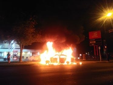 Car burning